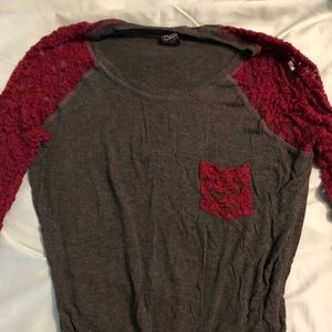 Lace 3/4 sleeve tee